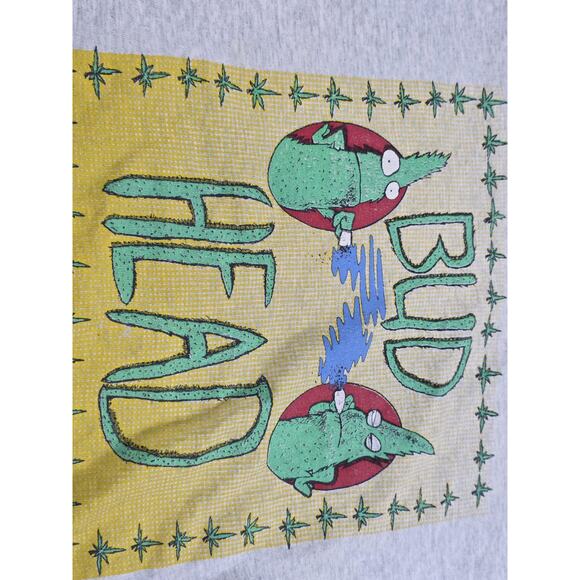 Vintage 90s Single Stitch Bud Head Stoner Shirt Distressed - Picture 2 of 8